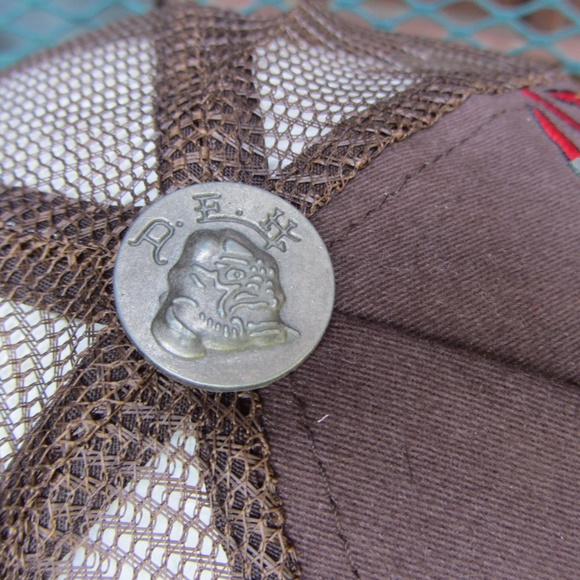 ED HARDY CHRISTIAN AUDIGIER BROWN TRUCKER HAT NWOT - Picture 5 of 8